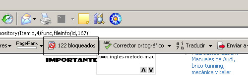 Ventanas emergentes bloqueadas Ventanas emergentes bloqueadas